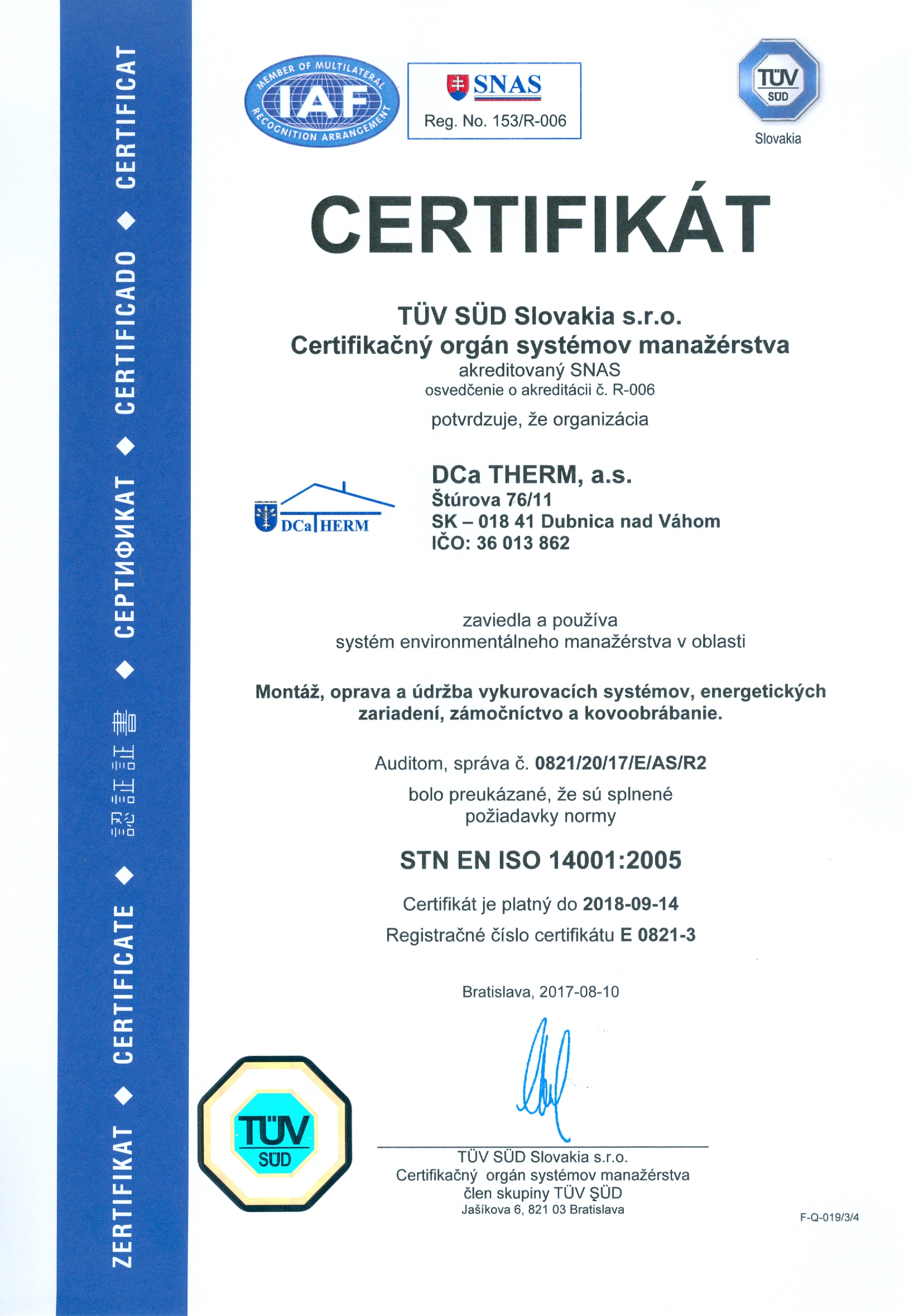 STN EN ISO 14001:2005